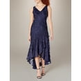 thumbnail image 2 of Alex Evenings Women's Sleeveless Printed Chiffon Mid-Length Dress With Jacket, Dark Navy, 12, 2 of 5