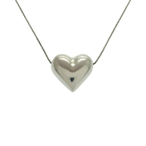 Pre-Owned Tiffany Pinched Heart Sterling Silver Necklace, 1858, TIFFANY & Co. (Good)