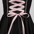 thumbnail image 6 of Meichang Traditional Dirndl Dress for Women Oktoberfest Square Neck Sleeveless Lace Up Maid Dress Bavarian Costume for Carnival Festival Party, 6 of 10