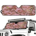 thumbnail image 2 of Uorisanigo Windshield Sunshade Sun Shade Heat Shield Pink Camo Hunting Sun Visor Mat Compatible with Rubicon Sahara TJ JK JKU 2 & 4 Door Front Window Sunshade Keep Cooler, 2 of 7