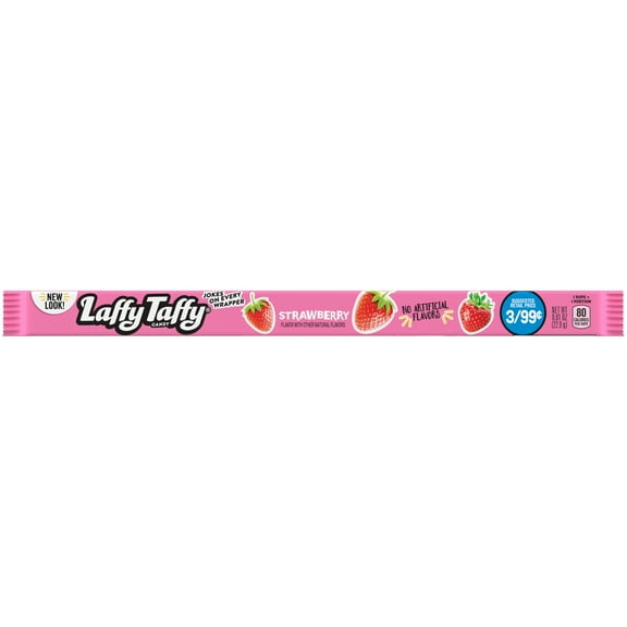 LAFFY TAFFY Strawberry Rope Candy 0.81 oz. Wrapper