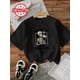 thumbnail image 1 of Halloween T-shirt - Women's 100% Cotton T-Shirt - Relaxed Fit Drop Shoulder Black Graphic Tee with "MENTALLY ILL & TOTALLY CHILL" Skeleton Design, Casual Streetwear, Machine Washable, 1 of 6