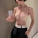 thumbnail image 3 of Gibobby Brasier Deportivo Para Mujer Sujetador de cierre frontal para mujer que realza el busto pequeño Anti sin alambre trasero ligero sujetador de verano(Beige,A), 3 of 4