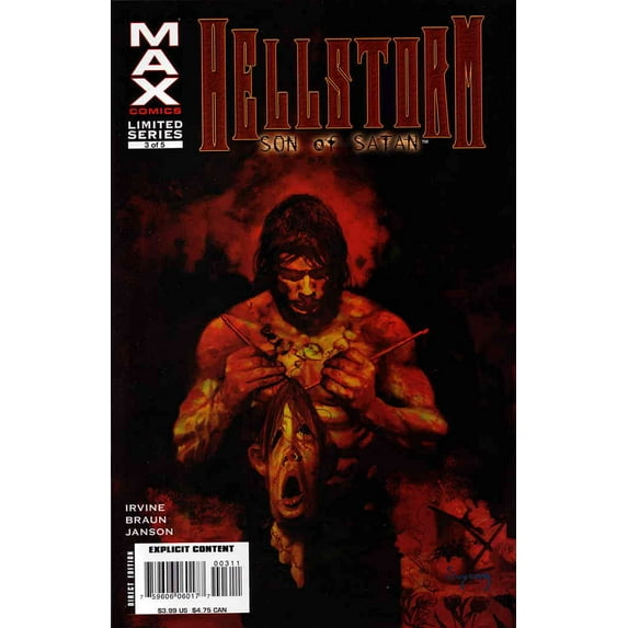 Hellstorm: Son of Satan #3 VF ; Marvel Comic Book
