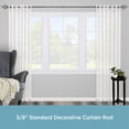 thumbnail image 3 of Kenney ® Scroll Hook 5/8" Standard Decorative Window Curtain Rod, 28-48", Black 86-120" - Black, 3 of 5