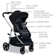 thumbnail image 3 of Britax Grove™ Modular Stroller, Lightweight Stroller with CozyFit™ Insert and Bumper Bar, 6 Ways to Ride, SafeWash, Pindot Onyx, 3 of 5