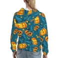 thumbnail image 2 of Hoodies for Women - pumpkins halloween hats Comfrt Colour Drawstring Women'S Fashion Hoodies & Sweatshirts, Fall Outfits Clothes for Women 2024 Pullover with Kangaroo Pocket, 2 of 7