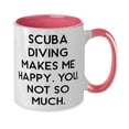 thumbnail image 2 of Cheap Scuba Diving, Scuba Diving Makes Me Happy. You, not so much, Scuba Diving Two Tone 11oz Mug From, 2 of 2