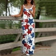 thumbnail image 2 of Tnhcen Women's 4th of July Print Spaghetti Strap Romper – High Waisted Wide Leg Independence Day Jumpsuit with Pockets Stretchy Casual Holiday Outfit S-3XL, 2 of 5