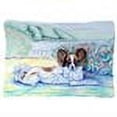 thumbnail image 2 of Carolines Treasures 7244PW1216 Papillon Canvas Fabric Decorative Pillow, 12H x16W, multicolor, 2 of 2