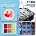 thumbnail image 4 of Ice Cube Tray, Easy-Release Silicone Large Ice Moulds with Removeable LidsPerfect for Chilled DrinksFreezer, Baby Food, Whiskey and Cocktail, LFGB Certified, 4 of 12