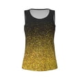 thumbnail image 3 of Picia Gold Glitter Gradient Pattern Women's Workout Tank Top,Breathable Activewear,Slim Fit Athletic Top,Versatile Workout Moisture-wicking top-Small, 3 of 9