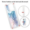 thumbnail image 3 of SaniMore Case for iPhone 13 Pro, Shockproof Ant-fall TPU Backplane Marble Stylish Pattern for Girls Women No-Yellowing Slim Lightweight for iPhone 13 Pro, Blue/Pink, 3 of 11