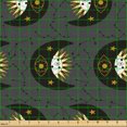 thumbnail image 2 of Ambesonne Astrology Fabric by the Yard Upholstery, Constellation Moon Sun, 2 Yards, Pale Coffee and Dark Grey, 2 of 5