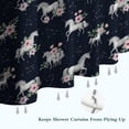 thumbnail image 6 of Blue Cartoon Unicorn Flower Pattern Shower Curtain 84"x72" ,Bathroom Decorative Shower Curtains Set with 12 Hooks,Modern Waterproof Washable Shower Curtain, 6 of 6