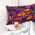 thumbnail image 4 of Zufioo Skull Print Double-Sided Throw Pillow Cover, Pillow Protector Home Decor - With Hidden Zipper, Suitable for Bedroom, Living Room, Car Interior-14"x20", 4 of 6