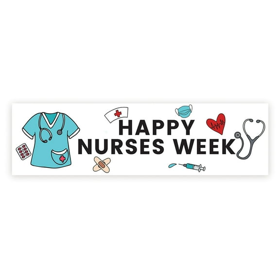 Koyal Wholesale Happy Nurses Week Decorations Banner, Large CNA Week Thank You Banner Decor, Pk-1