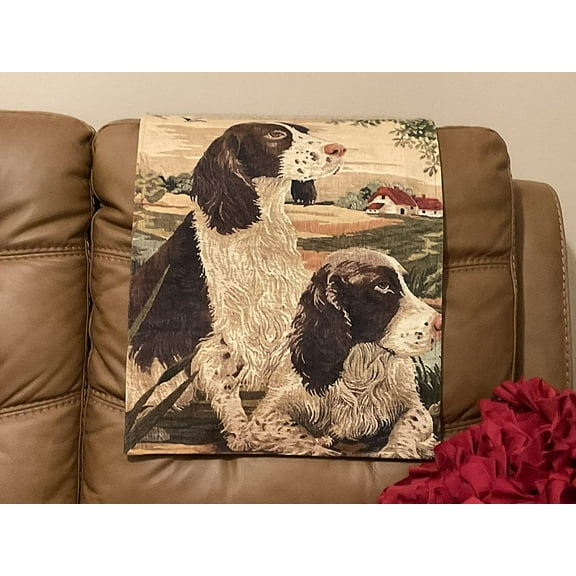 Headrest Cover for furniture slipcover furniture protectors recliners chairs sofas loveseats theater chairs office chairs RVs Spaniel Dogs 17x27