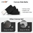 thumbnail image 7 of SUOSDEY Men's Nylon Belt with Metal Buckle,Canvas Web Belt for Jeans, 7 of 7