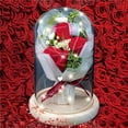 thumbnail image 3 of Rose Gift Box with Glass Cover LED Light Gift for Valentine‘s Day Anniversary, 3 of 8