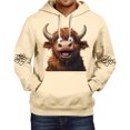 thumbnail image 1 of WILLBEST Sudaderas De Hombre Sudadera De Otoño e Invierno para Hombre con Estampado De Ganado Sudadera con Capucha y Hombros Descubiertos Sudadera De Manga Larga Top Grande, 1 of 3