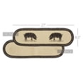thumbnail image 3 of VHC Brands Farmhouse Flooring Miller Farm Charcoal Pig Jute Latex Backing Stenciled Nature Print Oval Stair Tread, Bleached White, 3 of 8