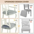 thumbnail image 7 of CZL 2 Pack Large Dining Chair Covers, Zipper Design Dining Chair Seat Covers Set of 2, kitchen Chair Covers, Stretch Jacquard Seat Covers for Dining Room Chairs with Armrests (Gray, Medium), 7 of 7