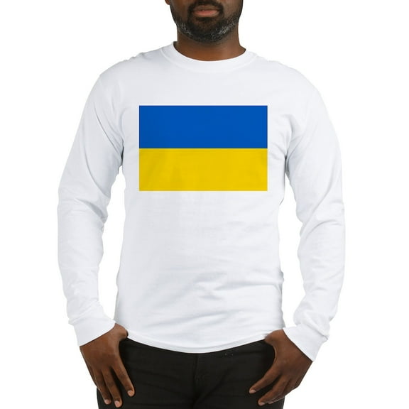 CafePress - Flag Of Ukraine Long Sleeve T Shirt - Unisex Cotton Long Sleeve T-Shirt