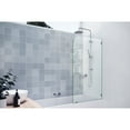 thumbnail image 5 of Glass Warehouse Solaris 30 in. x 58.25 in. Frameless Bathtub Shower Door - Single Fixed Panel Radius Chrome Chrome Finish, 5 of 5