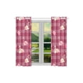 thumbnail image 3 of MKHERT Pink Stripes Flamingo Window Curtains Kitchen Curtain Room Bedroom Drapes Curtains 26x39 inch, 2 Piece, 3 of 3