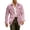 Pink, variant on Safari Jacket for Men Belted Long Sleeve Button down Shirt Jacket Striped Midi Length Coat with Pockets Light Green XXXL