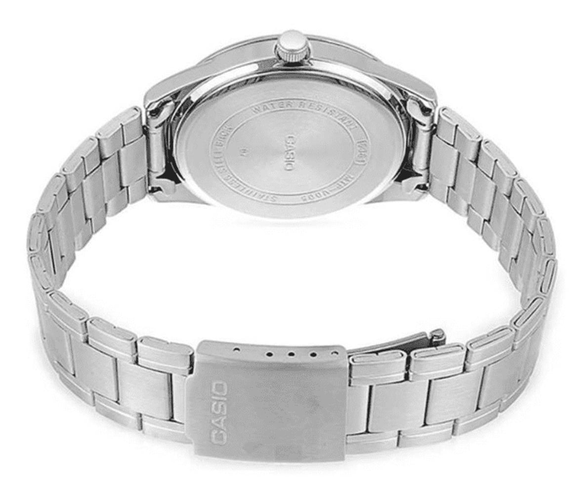 Casio Men’s Silver Dial Stainless Steel Bracelet Watch - LTP-V004D-7B2UDF
