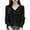 A01-Black, variant on yoeyez Light Weight Cardigan Women Button Up Cropped Cardigan Sweaters Long Sleeve V Neck Knitted Slim Fitted Cardigans Pink,XXL