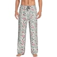 thumbnail image 1 of Fotbe Fairy Floral Pantalones de Pijama para Hombre, Pantalones de Dormir, Pantalones de Casa con Cintura Ajustable y Bolsillos-Medium, 1 of 6
