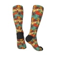 thumbnail image 4 of Daiia Sports Socks Colorful Hawaii Palms Printed Novelty Crew Socks for Men Women Knee High Socks Cotton Socks Soft & Breathable Support Unisex Socks, 4 of 9