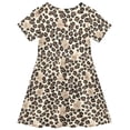 thumbnail image 4 of joogoo Rabbit in Leopard Girls' Short Sleeve Dress Kids Dresses 4T, 4 of 8