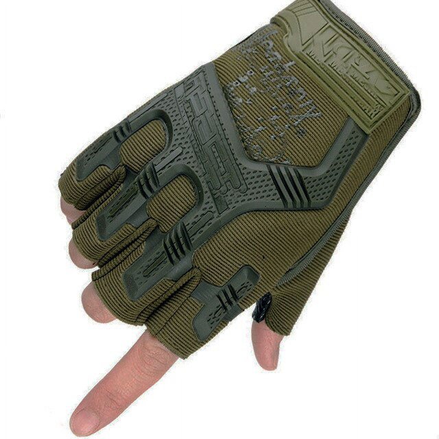 Guantes militares tácticos de medio dedo para Paintball Airsoft, guantes de combate antideslizantes para hombre, equipo de protección para bicicleta