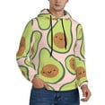 thumbnail image 2 of Naloa Cute Avocado Men's Casual Hooded Collar Drawstring Hoodies Pullover Sweatshirts Casual Long Sleeve Shirts-XX-Large, 2 of 7