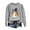 #311-Gray, variant on Neewe Women's Halloween Printed Crew Neck Sweatshirt Loose Soft Long Sleeve Pullover Casual Tops