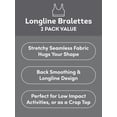 thumbnail image 4 of Fruit of the Loom Women's Seamless Comfy Longline Back Smoothing Bra, 2-Pack, Style FT989, Sizes S to 4X, 4 of 10