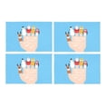 thumbnail image 2 of MKHERT Funny Christmas Finger Puppets Santa Claus Snowman Reindeer Placemats Table Mats for Dining Room Kitchen Table Decoration 12x18 inch,Set of 4, 2 of 4