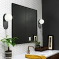 thumbnail image 3 of Claxy Black Wall Light Fixture with Globe Milk Glass Shade 1-Light, 3 of 6