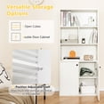 thumbnail image 4 of Giantex Bookcase w/Doors, Tall Bookshelf w/Storage Cabinet, Vertical Display Shelves for Home Office, 4 of 6