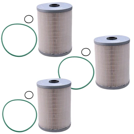 FS19915 Fuel Filter with Water Separator, Cross Reference 22D129 24981 33655 A0000903651, Pack of 3