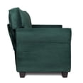 thumbnail image 2 of Nmkwnr 2 Seater Loveseat Sofa with Wood Frame, 57" Corduroy Sofa Couch for Living Room, Bedroom, Office, Dark Green, 2 of 9