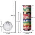 thumbnail image 5 of 20oz Pioneer Flower Skinny Tumblers Stainless Steel Tumbler with Lid and Straw,Vacuum Insulated Double Wall Travel Tumbler Cups with Cleaning Brush for Coffee,Tea, 5 of 6