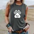 thumbnail image 2 of Tops casuales sexys de verano sin mangas para mujer Tops de chaleco sin mangas con estampado de cuello redondo regular Pompotops lopia994627, 2 of 4