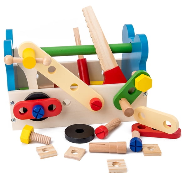Kit de simulación de madera, juguete de reparación de herramientas Montessori para niños