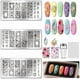 thumbnail image 4 of Set de 3 placas para estampar uñas con diseño de flores y hojas. Incluye plantilla para estampar uñas y raspador., 4 of 9