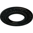 thumbnail image 3 of Ekena Millwork 8 1/8"OD x 4 1/8"ID x 1/2"P Andrea Ceiling Medallion (Fits Canopies up to 4 1/8"), Hand-Painted Jet Black, 3 of 6